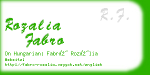 rozalia fabro business card